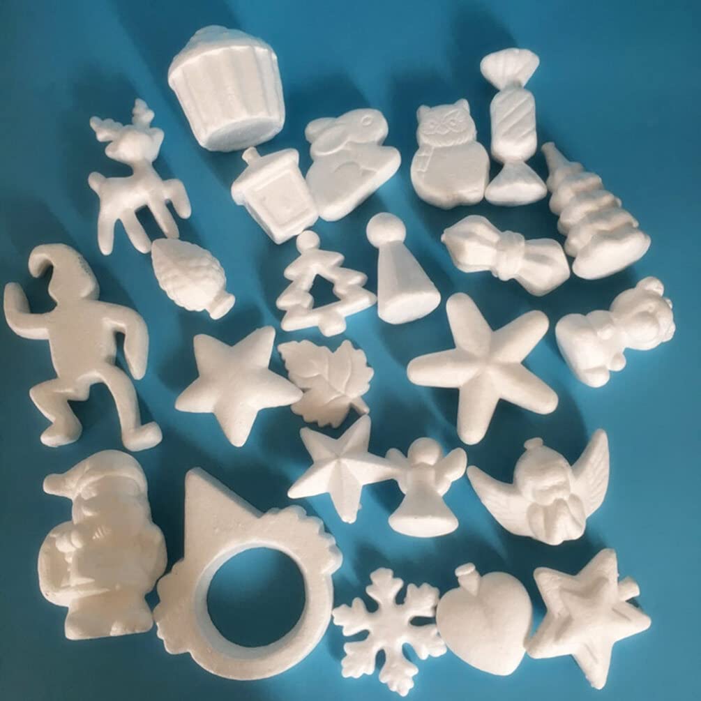 10 Pezzi Decorazioni Natalizie a Forma di Stella in Schiuma Bianco per Addobbi Casa e Albero di Natale, Alta Densità e Uso Sicuro, per Feste e Progetti Fai da Te