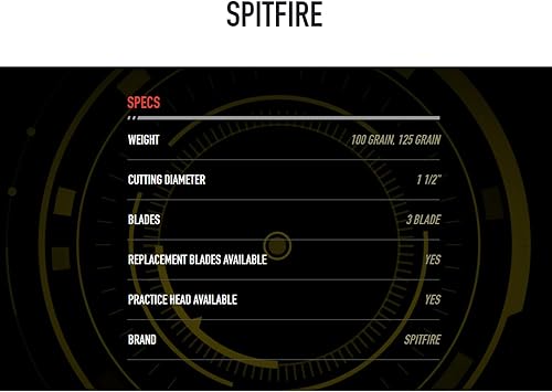 Miniatura 6 de New Archery Products Spitfire - Cabezal mecánico de tiro con arco de 3 palas y precisión de despliegue frontal, duradero, paquete de 3 y 4