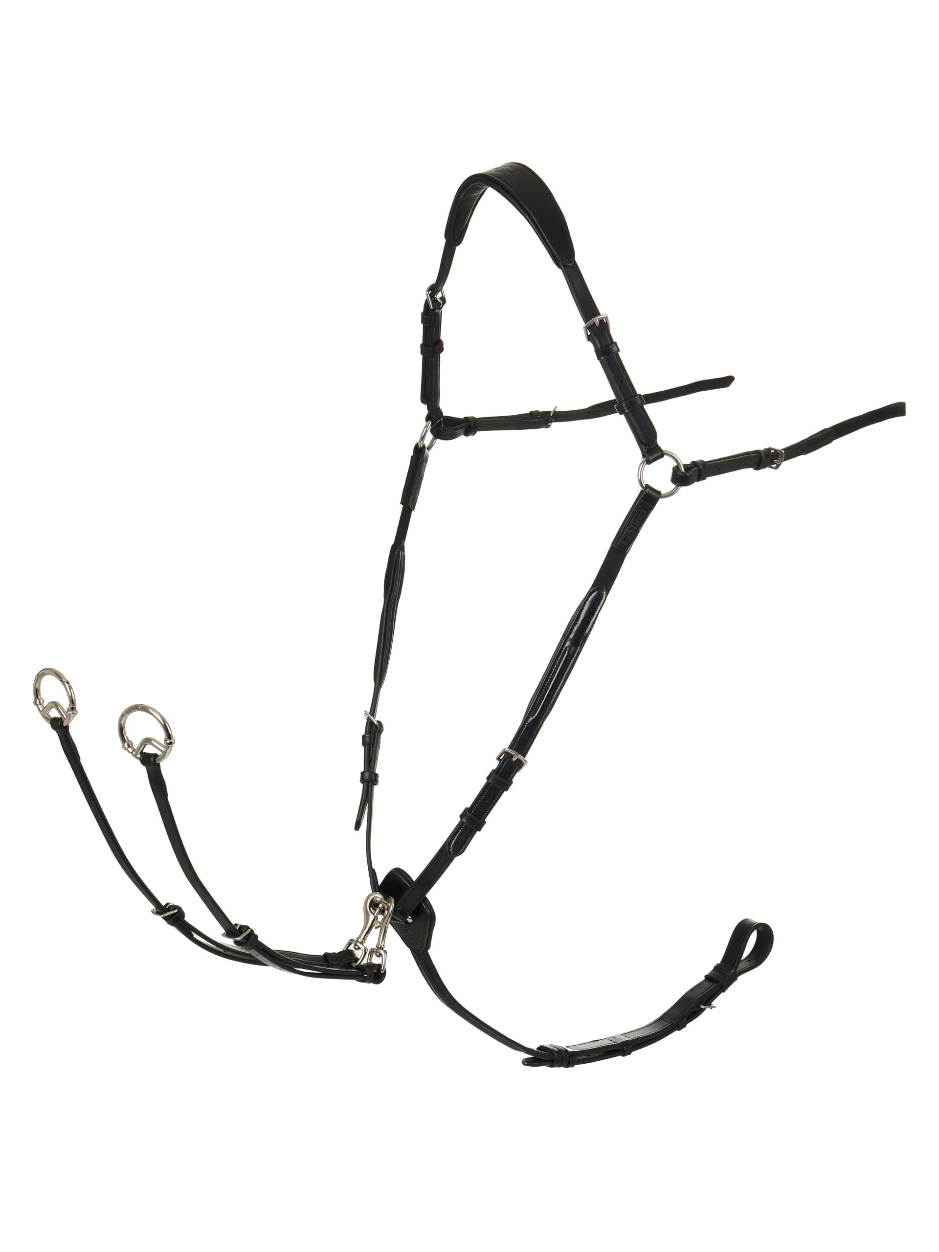 LeMieux Breastplate with D-Ring Attachment - Black/Silver - Pony