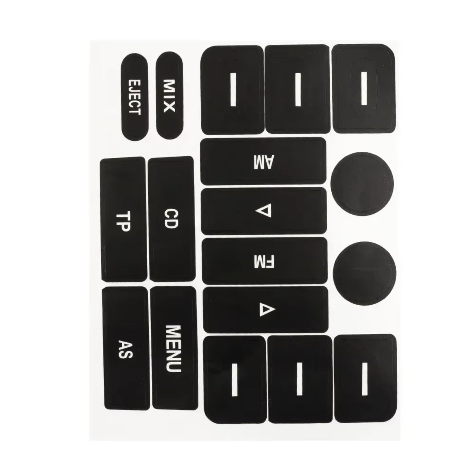 Interior Button Sticker Compatible with Vw for Golf for MK5 for Passat 1pcs Car Front Knobs Repair Sticker Worn Button PVC Automotive Interior Stickers