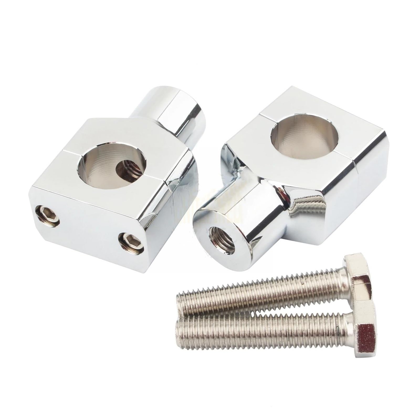 Abrazadera Manillar 1 Par Kit Elevador Manillar Universal Con Clip Montaje Aluminio Para Motocicleta 22 Mm Y 25 Mm Para Etal. Elevador(22mm Black)
