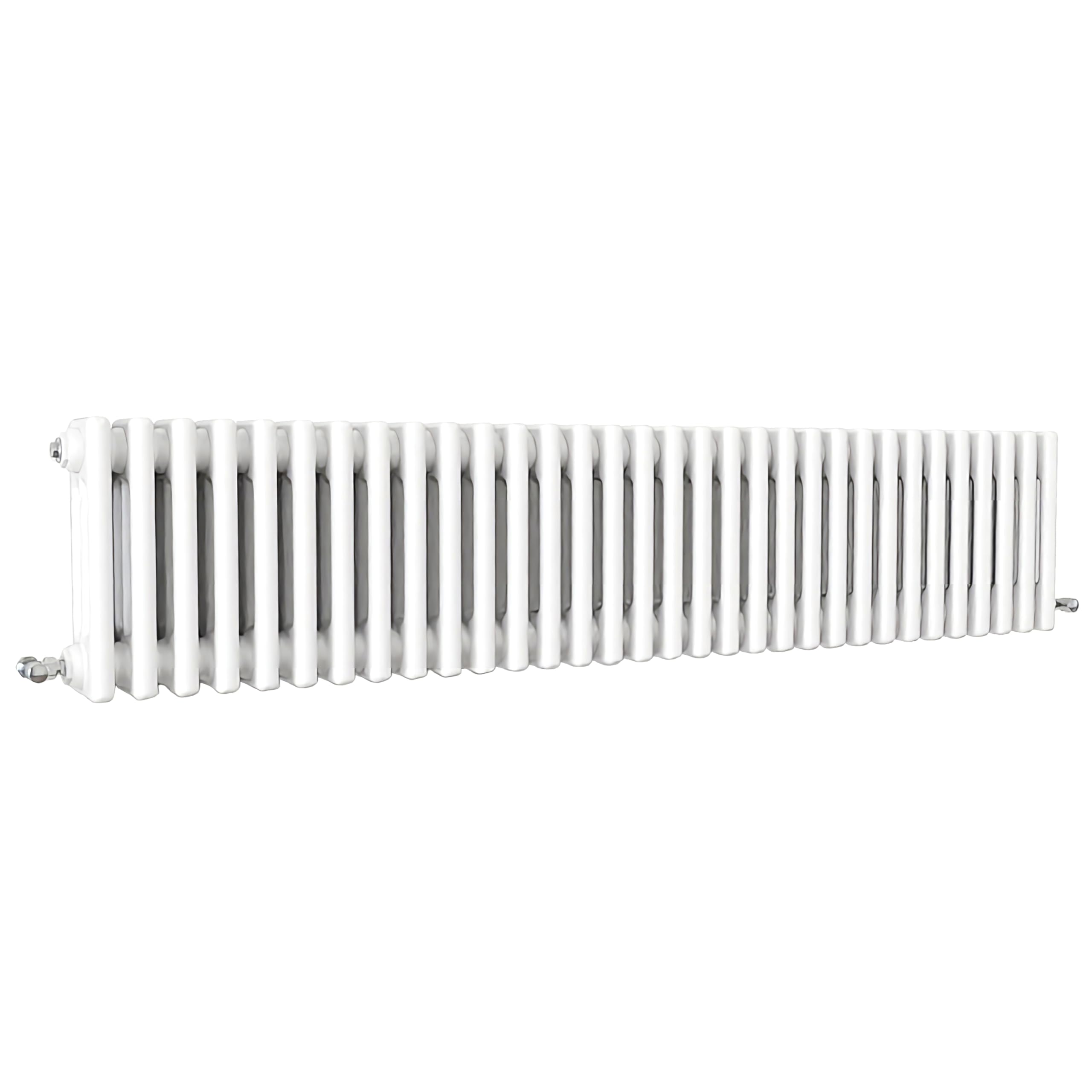 Sline Sanitary White Traditional 3 Column Cast Iron Style Radiator Horizontal 300X1460mm