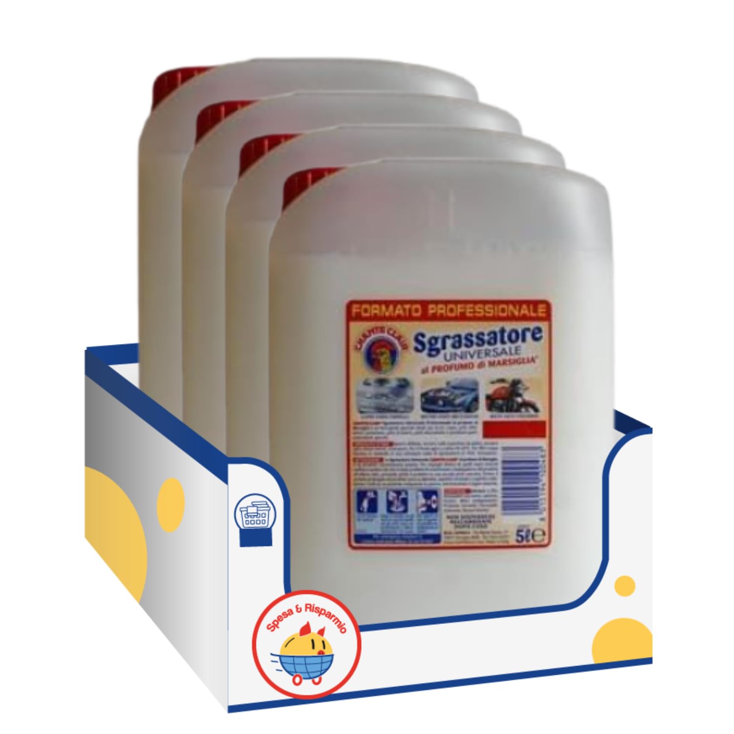 Sgrassatore Universale Superpotente – Tanica da 5 Litri – Pulizia Profonda Multiuso – Variazioni 4/8 Pezzi (4)