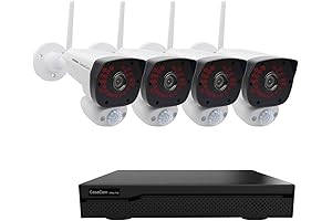 casacam security camera VS2004 8-CH Wireless NVR with 4x1296p FHD Cameras