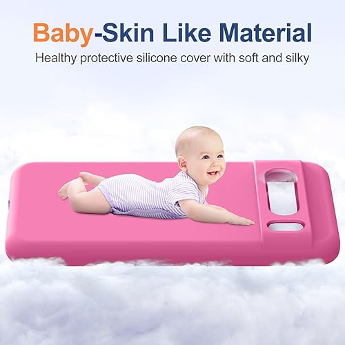 Miniatura 5 de Funda compatible con Google Pixel 8 Pro, silicona líquida Defender mejorada, forro de microfibra suave, funda protectora delgada a prueba de golpes