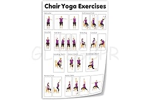 Chair Yoga Exercise Instruction Poster