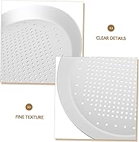 Vista 4 de Hemoton Bandeja de pizza de aluminio para pizza de queso y pizza, bandeja de hornear de acero inoxidable, bandeja de pizza antiadherente, bandeja