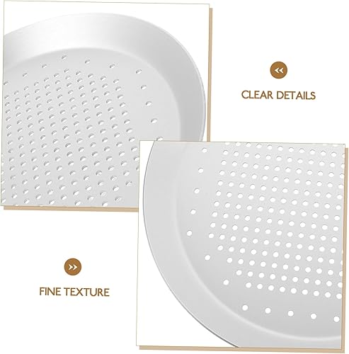 Miniatura 4 de Hemoton Bandeja de pizza de aluminio para pizza de queso y pizza, bandeja de hornear de acero inoxidable, bandeja de pizza antiadherente, bandeja