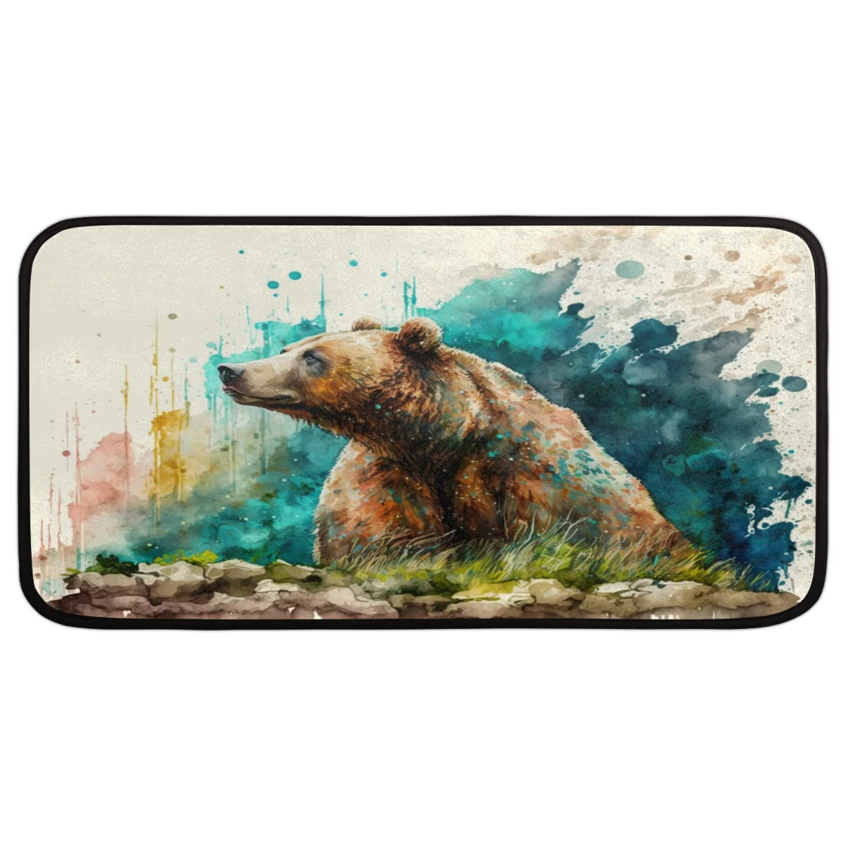 Lot De 2 Tapis De Cuisine Rectangulaire - 40 X 120cm & 40 X 60cm Tapis De Sol - Décoration Intérieur Antidérapant Tapis - Maison