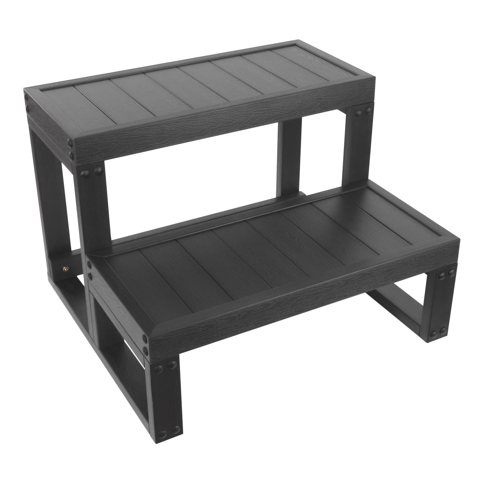 Czarne stopnie, schody z hydromasażem, 60 x 54 x 42,3 cm, do wanien z hydromasażem, domowych, spa, 60 x 54 x 42,3 cm