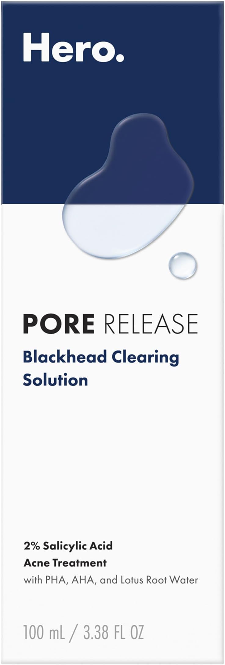 Hero Cosmetics Pore Release Blackhead Clearing Solution - Exfoliating Toner Featuring BHA, PHA, AHA and 2% Salicylic Acid (100 ml)