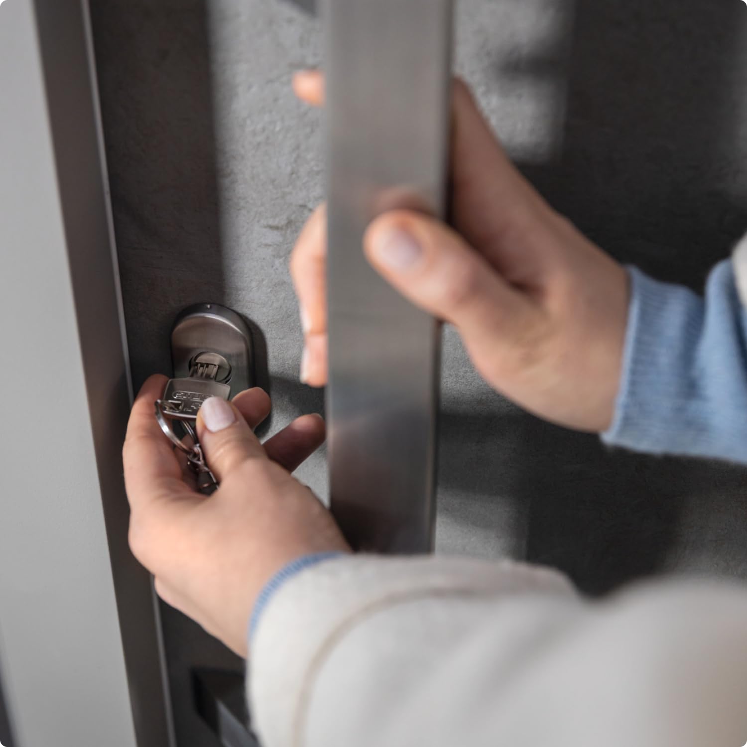 ABUS Cylindre profilé D6XNP 30/30 avec 5 clés et carte de code - Serrure pour la sécurité de la porte d'entrée et de la porte d'appartement - Cylindre double avec fonction d'urgence et de danger