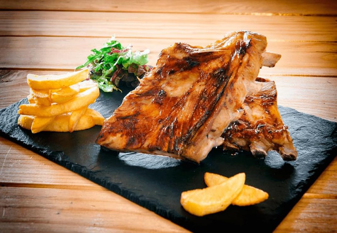 Costillar de Cerdo BBQ Asado en Horno de Leña 600g | Cocción Lenta 6h | Listo para Calentar | 60 Días Refrigerado | Apto para Congelar | Gourmet al Vacío. Caja 6 unidades.