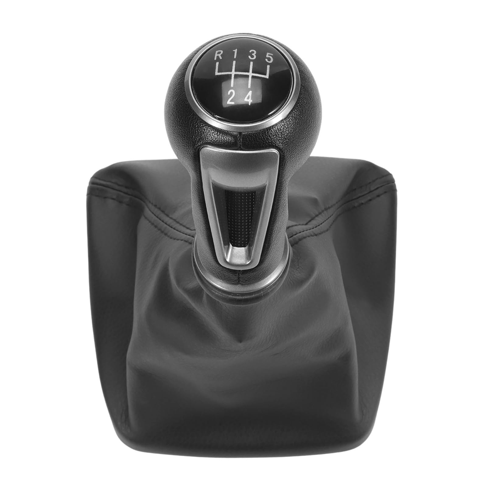 tusgt Knob Manual for SEAT for Ibiza IV 6J 2009-2017 5/6 Speed Car Gear Shift Knob with Gaiter Boot Leather Cover(5 Speed)
