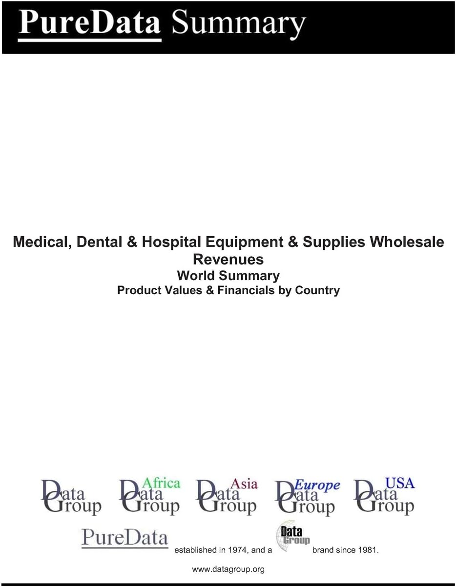 Medical, Dental & Hospital Equipment & Supplies Wholesale Revenues World Summary: Product Values & Financials by Country (Puredata World Summary)