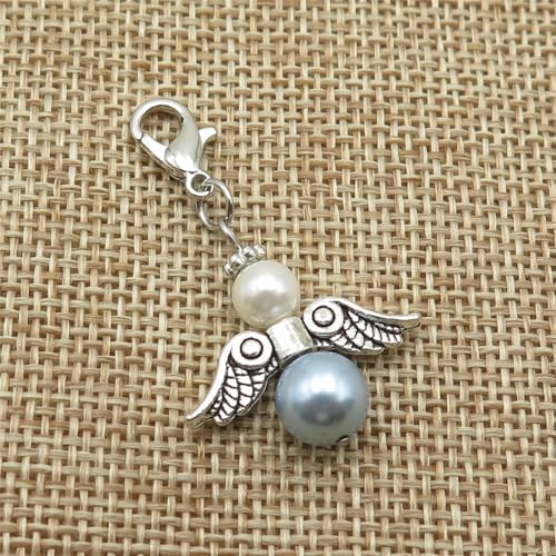 WISHOW Something Blue Angel Wedding Bouquet Charm - Gift for Daughter, Bride4