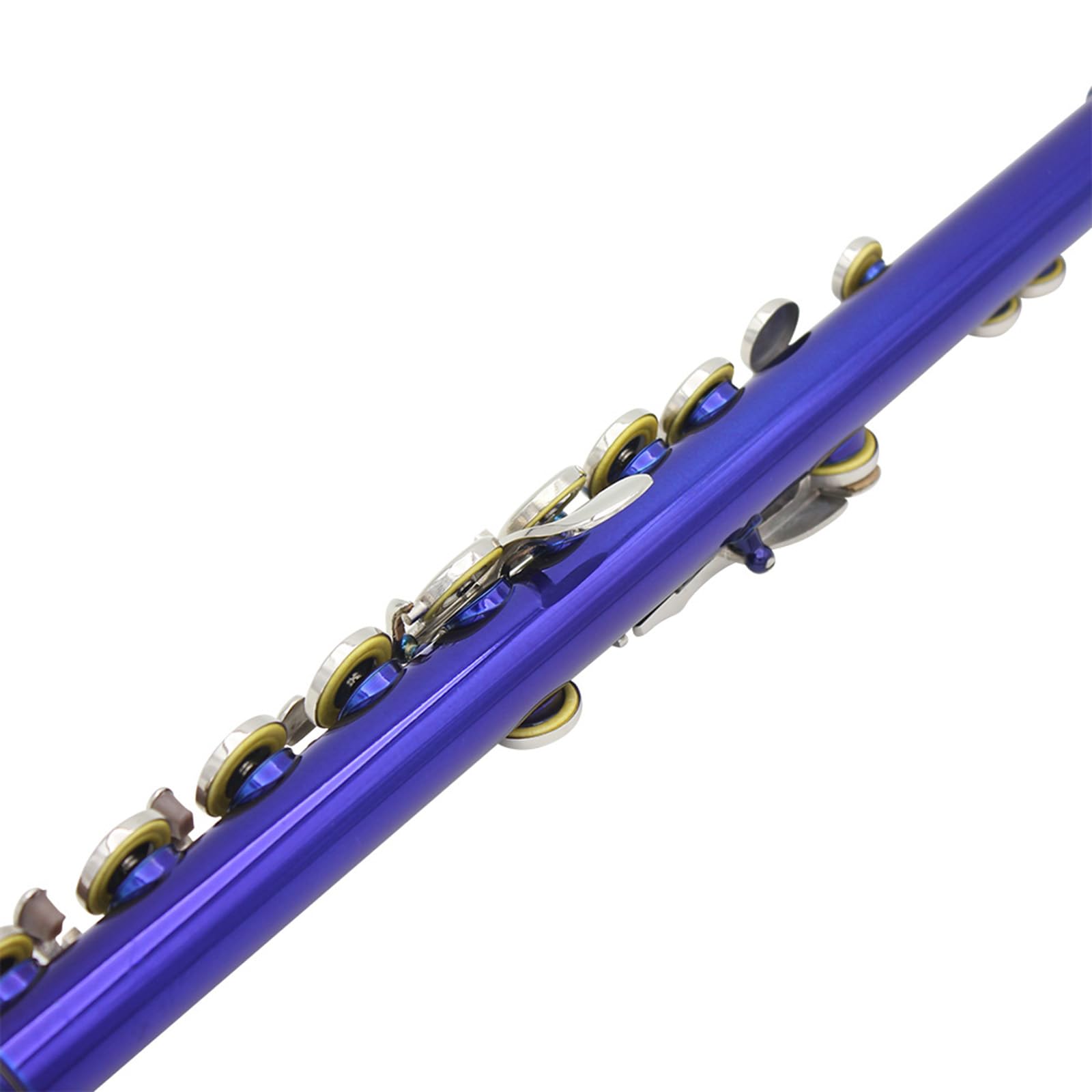 Flauta C con orificio cerrado Flautas de 16 teclas Flauta horizontal profesional con bolsa Paño de limpieza Instrumento de de madera Tono C Orificio cerrado