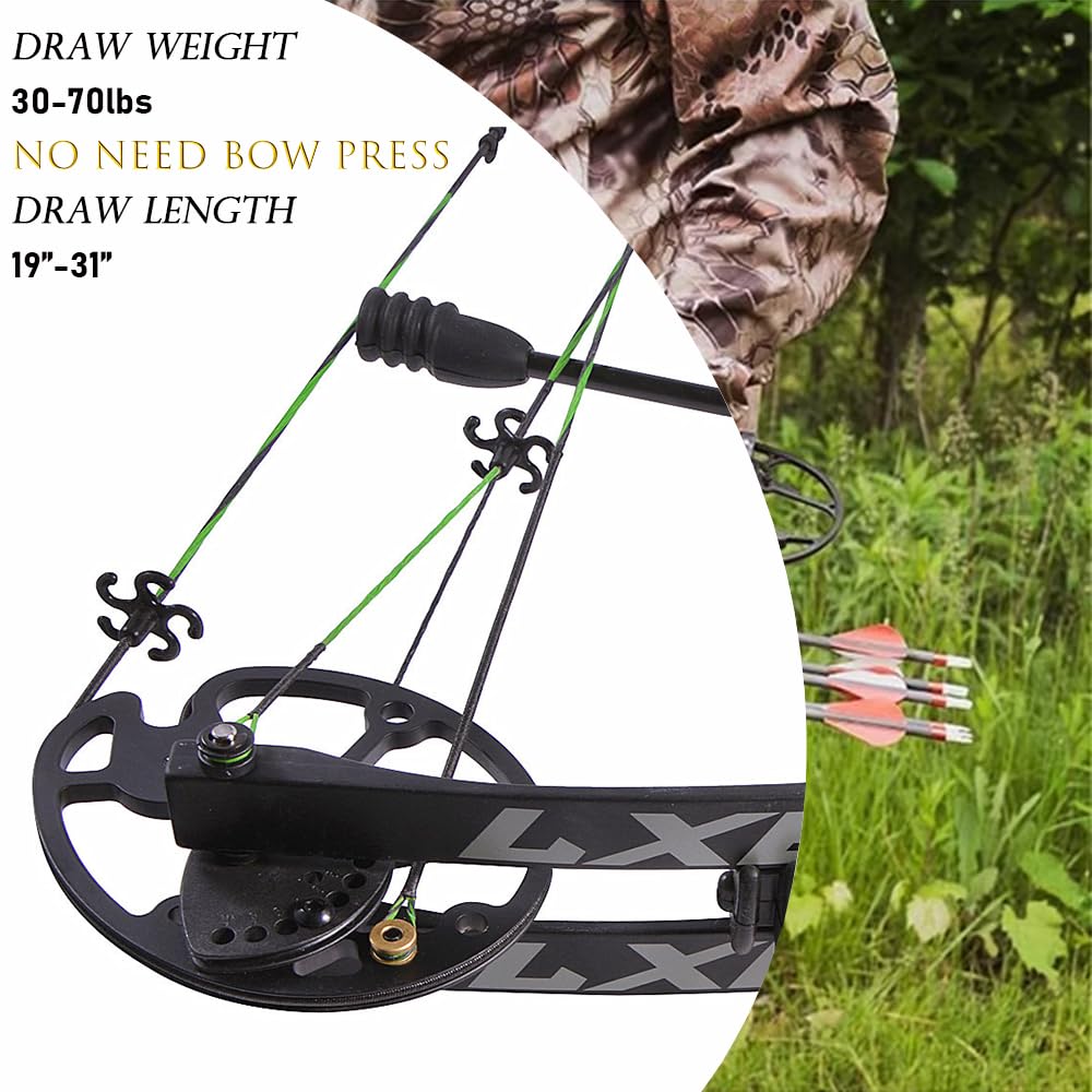 Compound Bow For Target Shooting Compound Bow Kit – Adjustable 30-70 ...