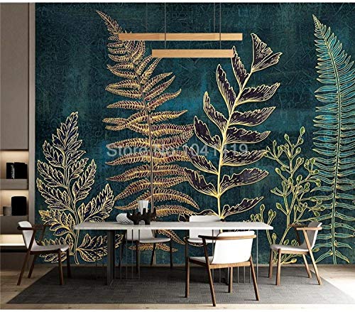 Décoration murale salon TV moderne et simple avec peinture 3D plante - 5