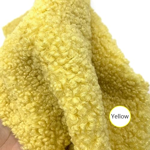 Miniatura 6 de Tela de lana de oveja sintética, tela de lana de oveja sherpa, material de costura (negro, 18 x 20 pulgadas17.7x19.7 in)