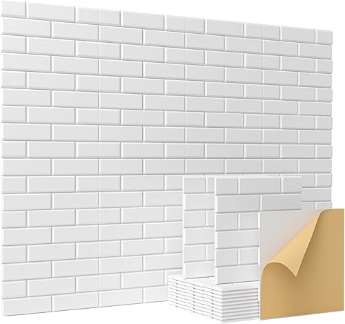 Kuchoow - Paquete de 12 paneles acústicos de pared, paneles decorativos autoadhesivos absorbentes de sonido de alta densidad para pared, puerta y