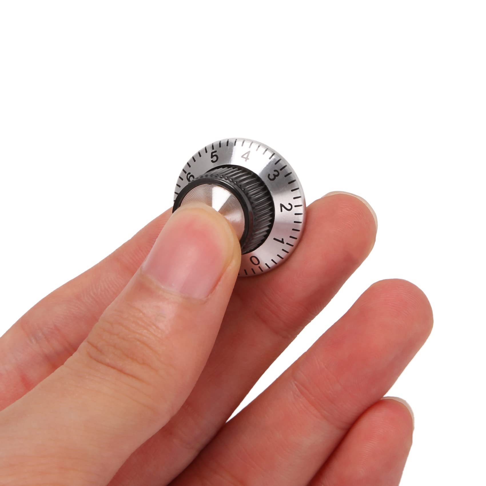 80 Potenciómetros con Pomo de Metal con Giratorio de 0-9 para Pomo de Eje de 6 mm.