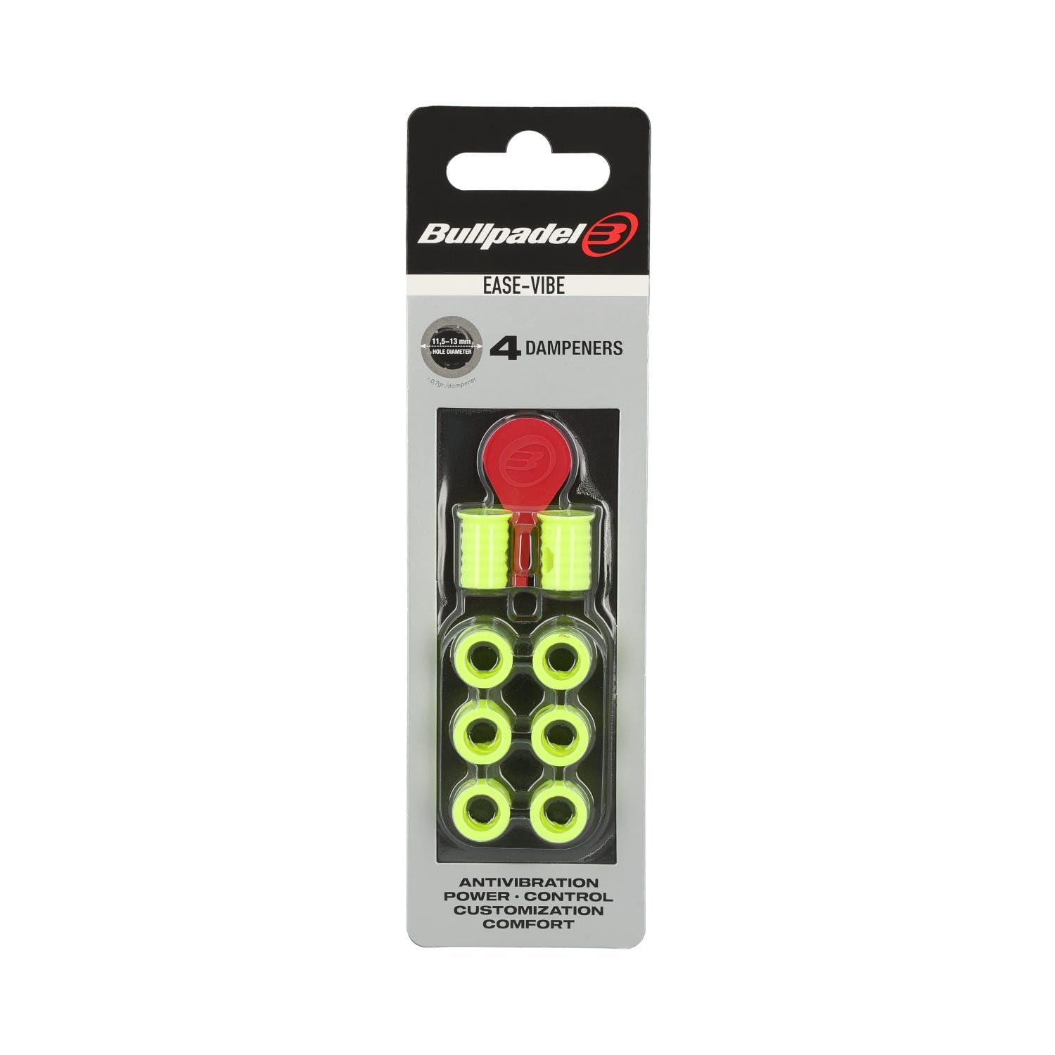 Bullpadel Ease Vibe Padel Antivibrator, Sulphur Yellow Fluor