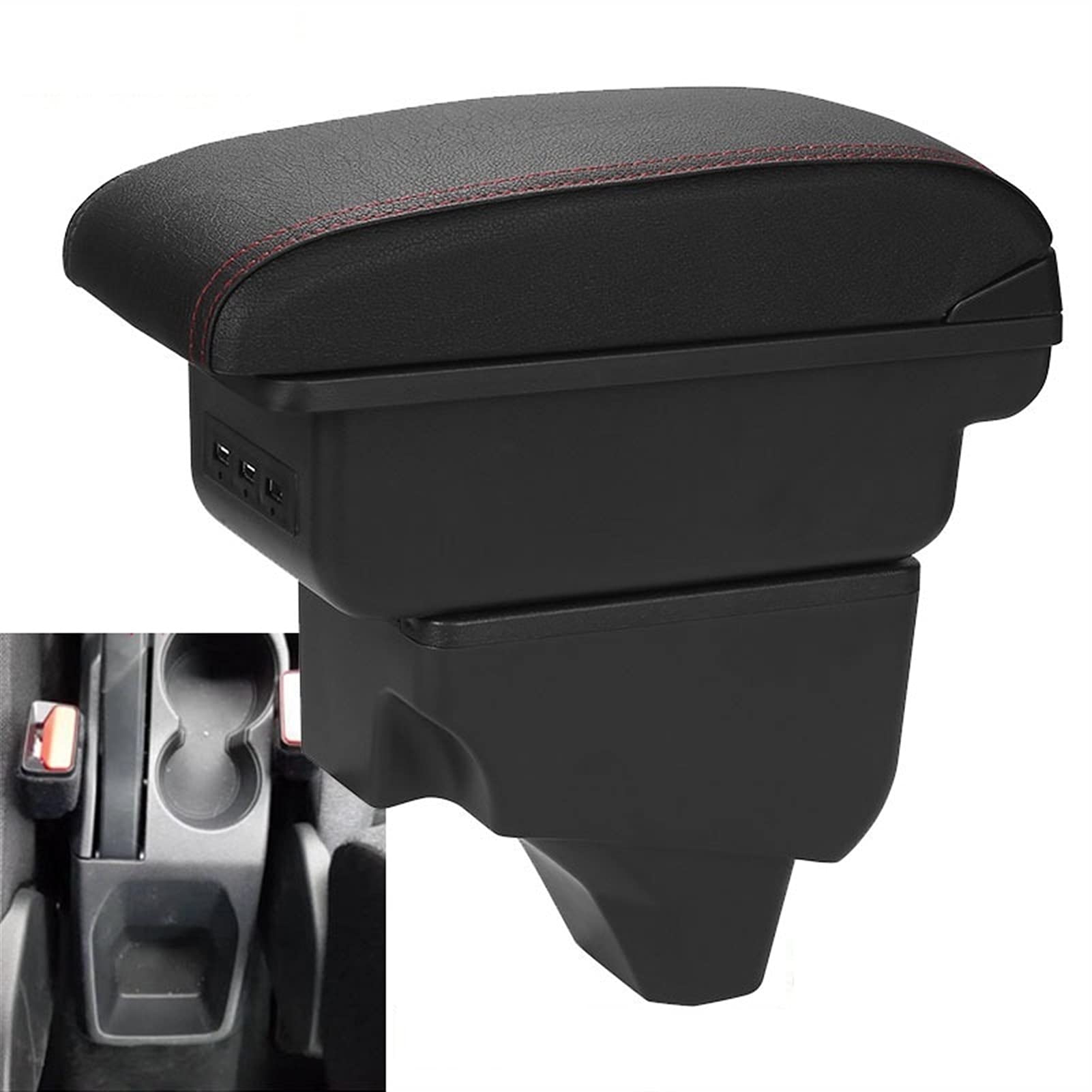 Reposabrazos central Uso Apto Para Peugeot 2008 Reposabrazos Para Peugeot 208 Caja De Reposabrazos De Automóviles 2019 2020 2021 Piezas De Retroceso Caja De Almacenamiento Interior Accesorios USB De M