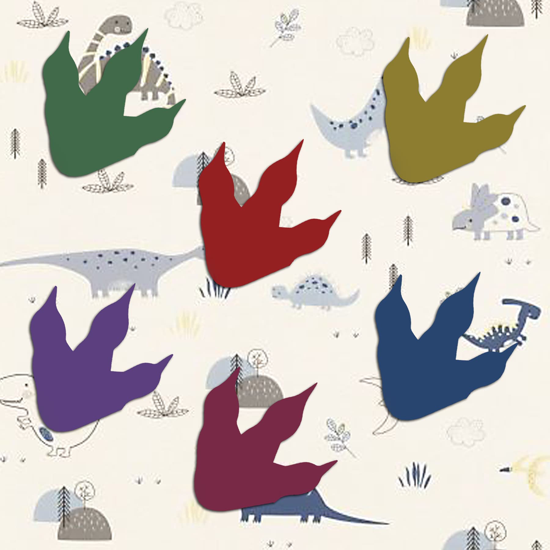 Mooseys Boys Musturd Dinosaur Wooden Wall Art Footprints Feet Velociraptor Raptor Bedroom Girls Dino Birthday Theme (, 12)