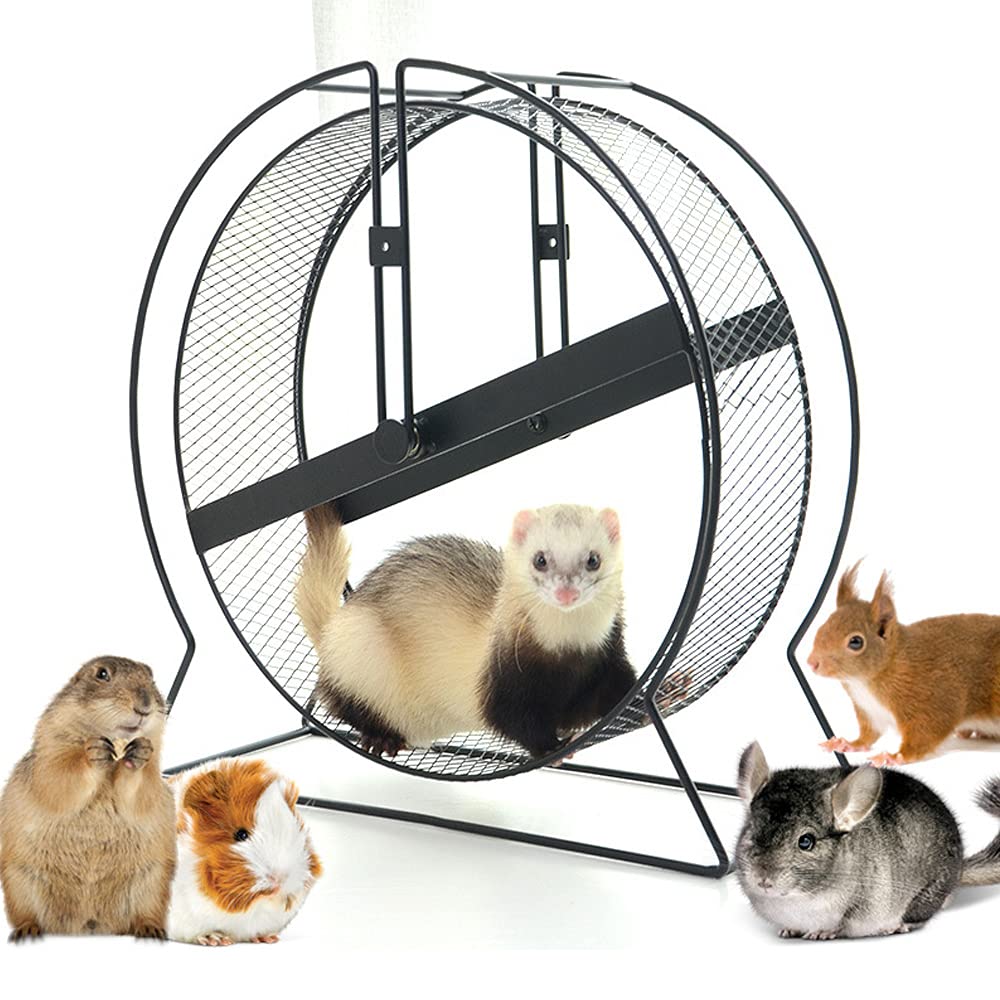 Rueda para hámster, Cinta de Correr cómoda para Mascotas, Rueda para Correr, rotador silencioso, Grande y fácil de conectar a la Jaula de Alambre para Animales pequeños