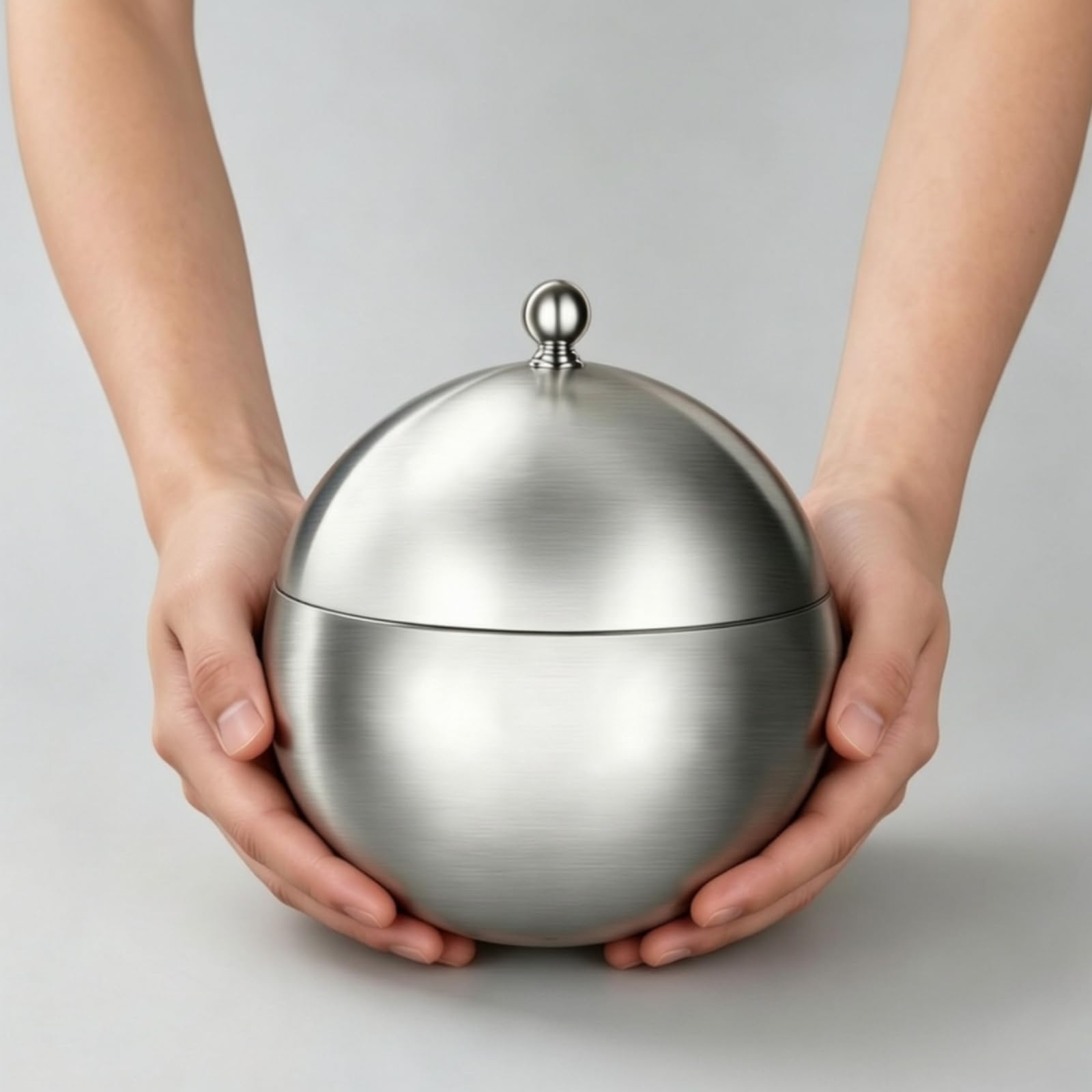 Secchiello Ghiaccio Sferico Isolato Portaghiaccio in Acciaio Inox Compatto per Ristorante, Glossy
