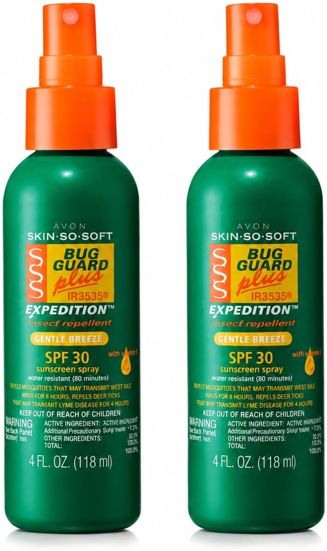 Skin So Soft Bug Guard Plus IR3535 Expedition SPF 30 Pump Spray 4 Fl Oz (2 Bottles)