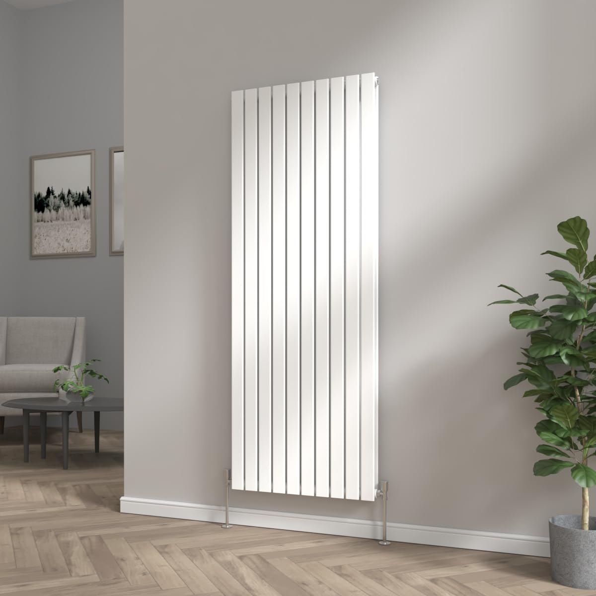 Nrg White 1800 X 680Mm Bathroom Vertical Radiator Gloss Double Flat Panel Tall Upright Central Heating Rad
