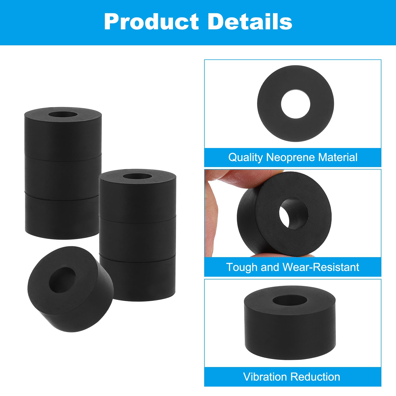 PATIKIL Flat Rubber Washers - Image 4