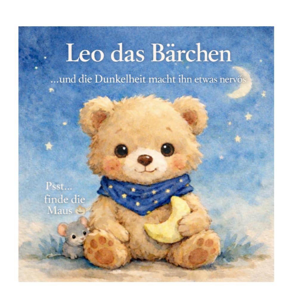 Leo der kleine Bär der Angst vor der Dunkelheit hatte