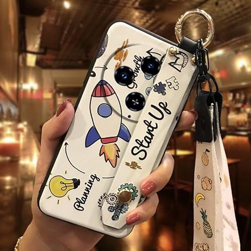 Phone Case Compatible with Oukitel C5 2025, cell phone cover Phone Holder Durable Kickstand Wrist Strap Cartoon Back Cover Silic