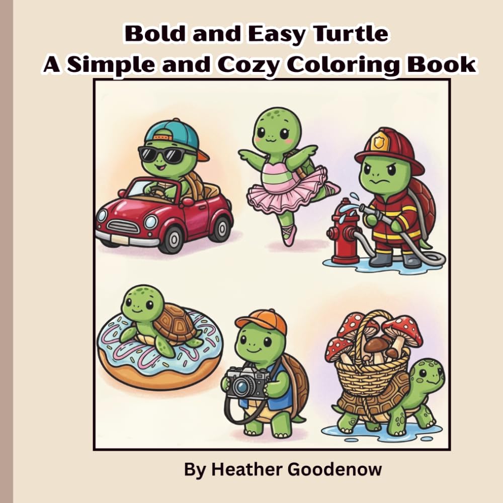 Bold and Easy Turtle A Simple and Cozy Coloring Book: Perfect coloring book For Seniors,adults, and kids