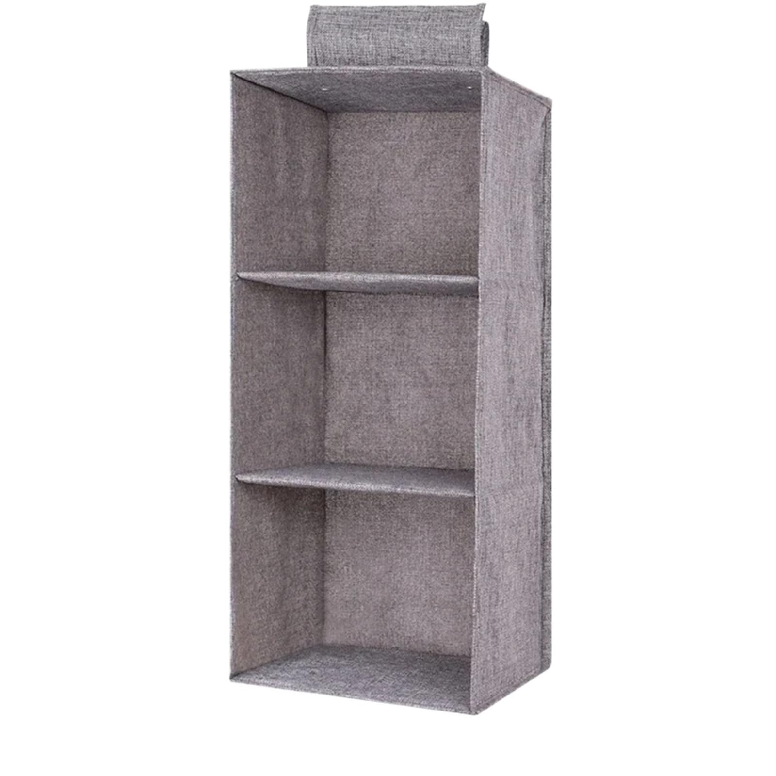 Hängeregal Creative Household Clothes Hanging Drawer Box Underwear Finishing Storage Collapsible Storage Shelves Closet Organizer Für Schlafzimmer(Gray 3-Layer)