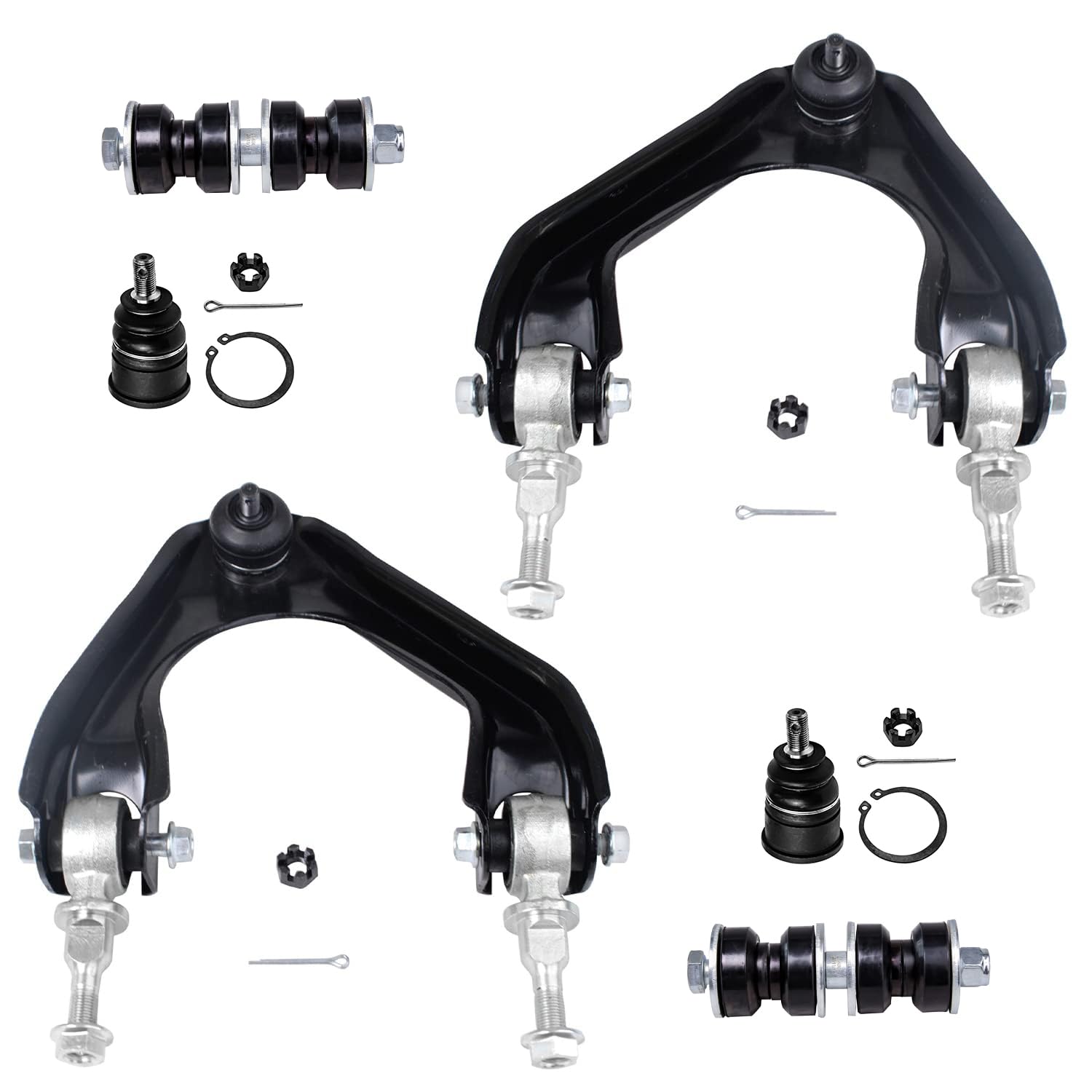 Detroit Axle - Front Upper Control Arms &amp; Lower Ball Joints Sway Bar End