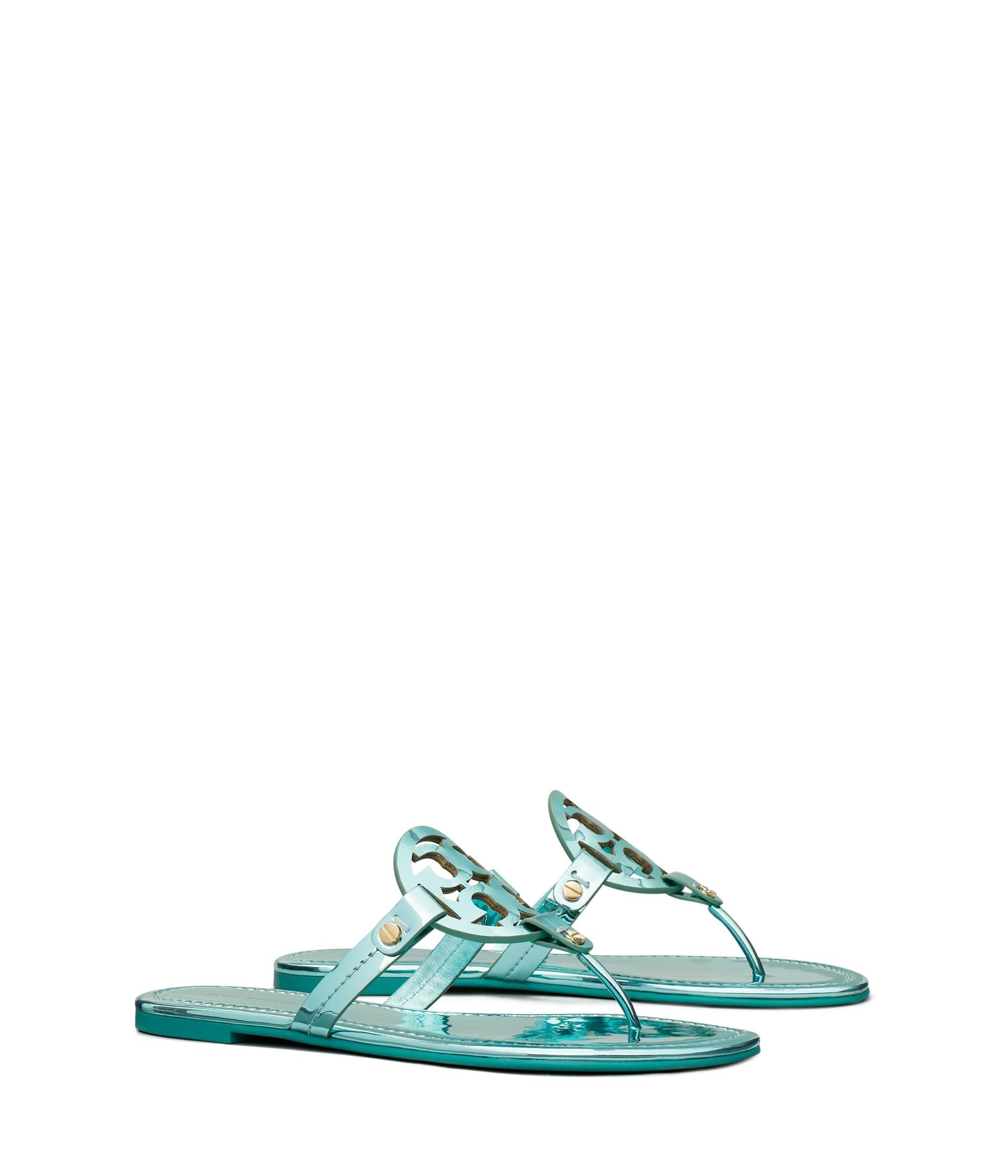 Tory Burch Women's Miller Flat Sandal, Teal, 6.5 : Amazon.ca