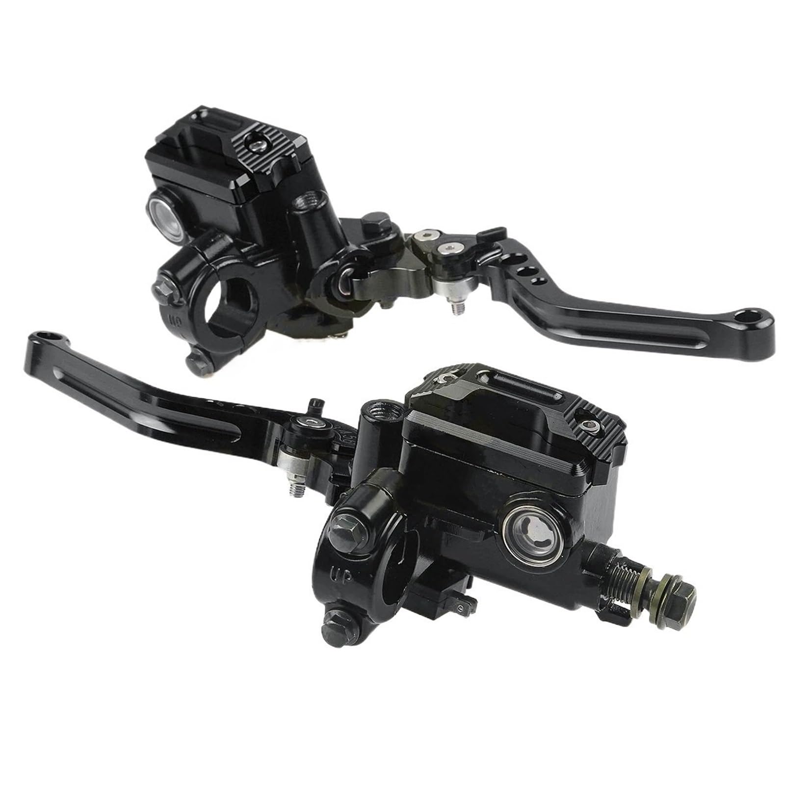 Hsyduhae Black Motorbike Brake Levers Motorcycle Handlebar Master Cylinder Levers Handle Hydraulic Brake Pump Clutch(Black)