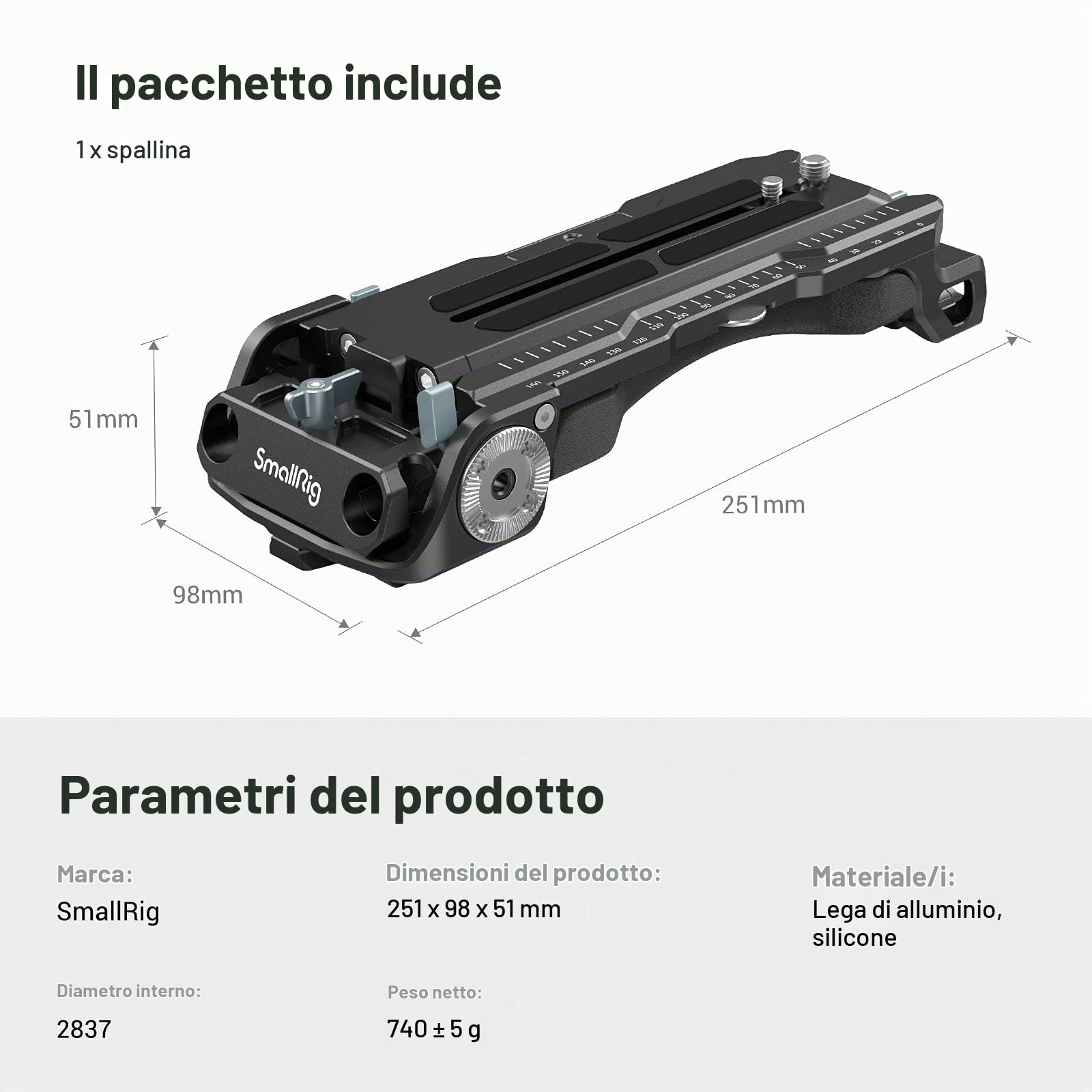 SMALLRIG Kit gabbia a sgancio rapido HawkLock per Sony Alpha 7R V / A7 IV / A7S III, con maniglia superiore/laterale/morsetto per cavo HDMI - 5599