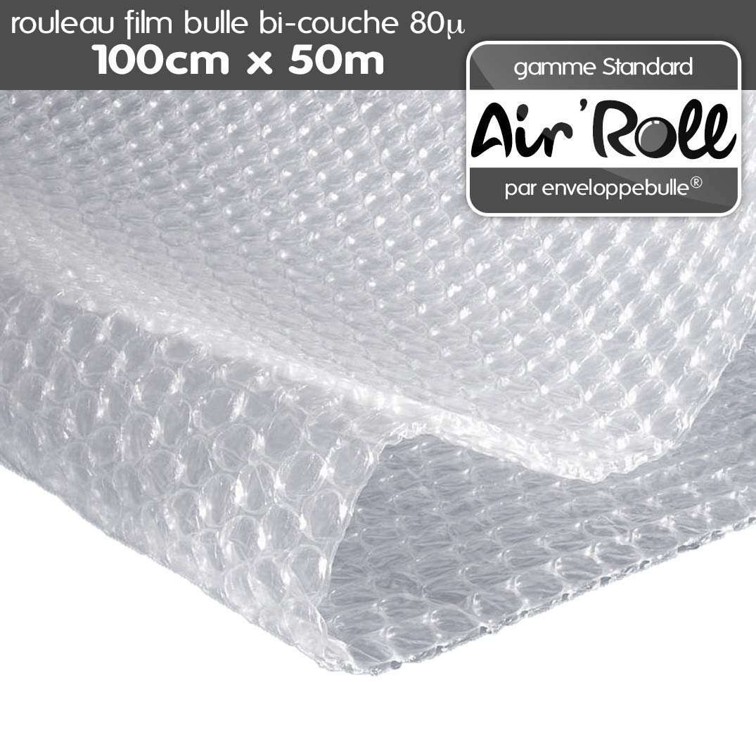 enveloppebulle - Rollo de plástico con burbujas (1 m x 50 m)