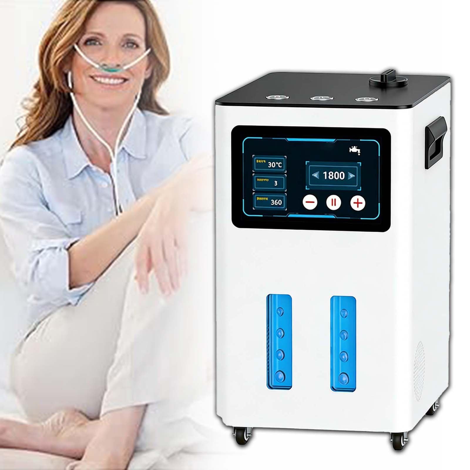 Máquina De Inhalación De Hidrógeno Con H2 Puro Al 99,99%, Inhalador De H2 De 3 Salidas Para Uso Doméstico, Máquina De Inhalación De Gas Browns, Máx. 4200 Ml/Min(White,4200ml/min)