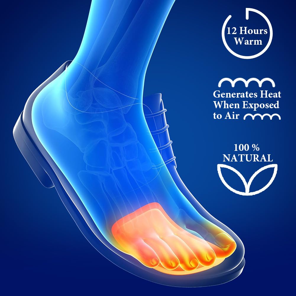 Flintronic Scaldapiedi Adesivi, Cuscinetti Scaldapiedi Extra Sottili e Confortevoli, Scaldapiedi Adatti per Attività All'aperto, Trekking