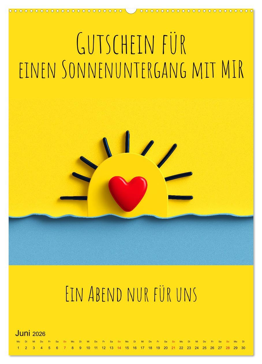 Gutscheinkalender - Gutschein Karten als Geschenk der Liebe (hochwertiger Premium Wandkalender 2026 DIN A2 hoch), Kunstdruck in Hochglanz: Geschenk ... für Frauen und Männer. (CALVENDO Menschen)