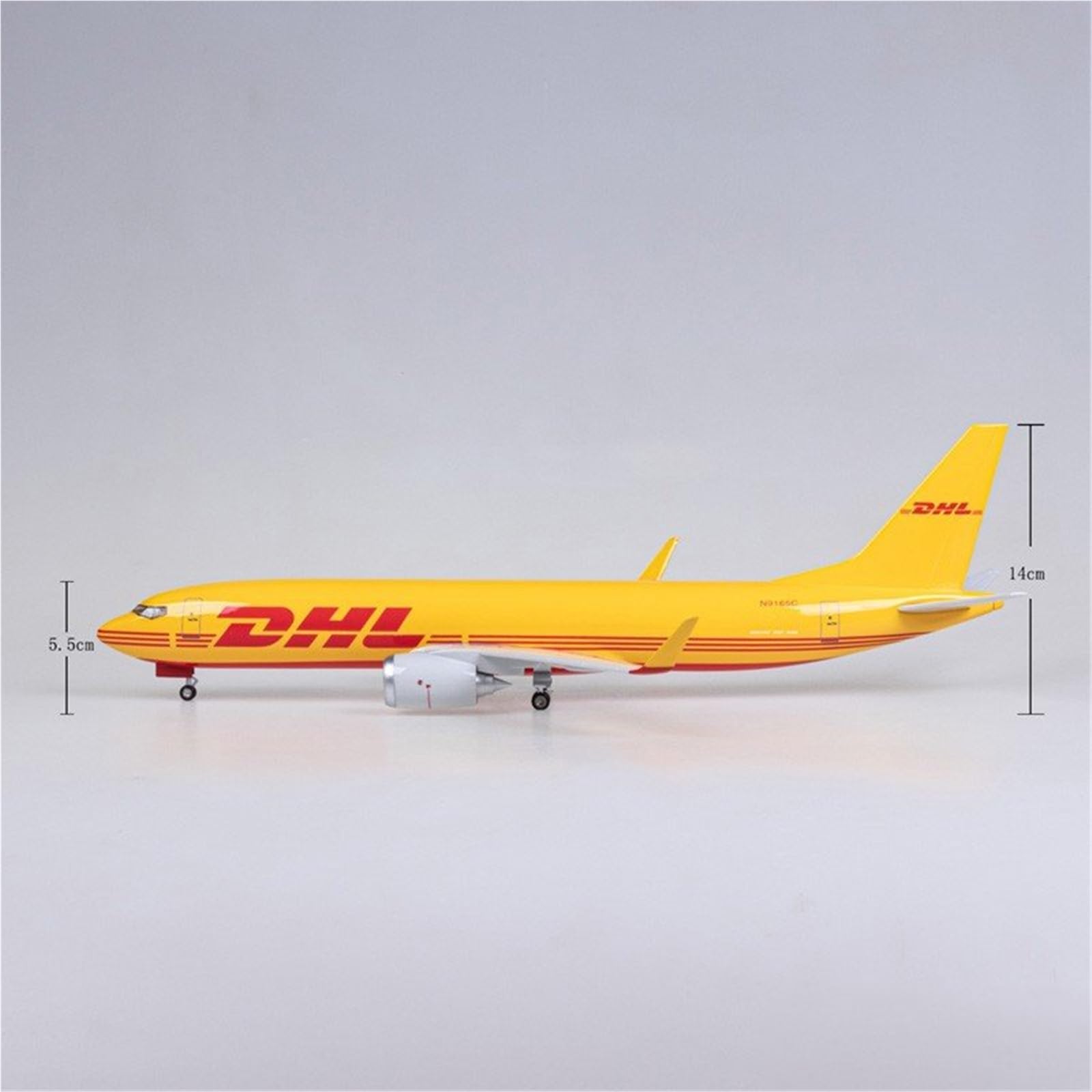 Repliki modeli samolotów 47 cm odlewany ciśnieniowo model samolotu ze stopu 1/85 dla DHL dla Boeing 737 model samolotu transportowego kolekcjonerskie repliki samolotów miniaturowy model samolotu