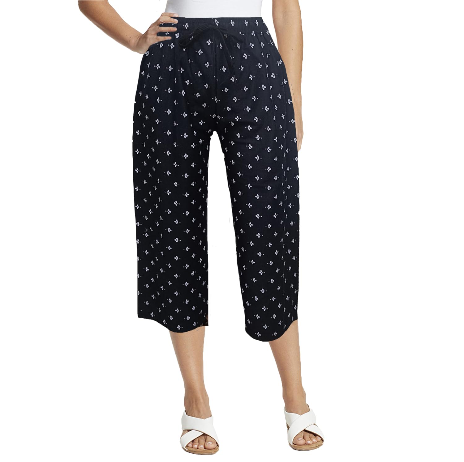Women Single Pack Capri Free Size (28 to 36 Inch) (Prints/Colour May Vary)-image-26
