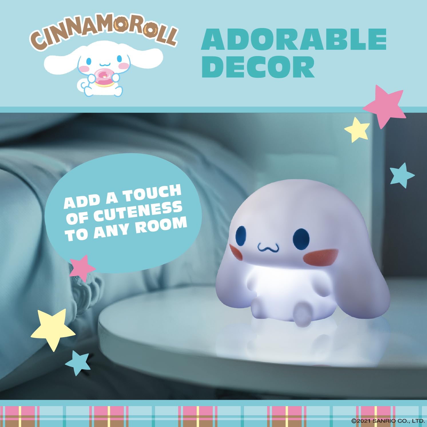 Blue Sky Studios Hello Kitty Character Light, Touch-Controlled Lamp for Girls Bedroom Cute Kawaii Desk Decor - Image 4