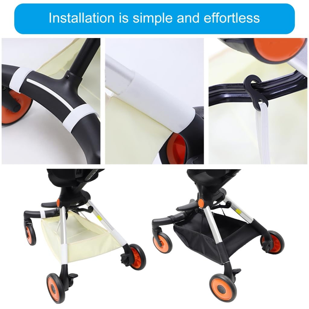 Upgrades - Bolsa organizadora para carrito de bebé, grande, almacenamiento debajo del cochecito, conveniente cesta de pañales para artículos esenciales